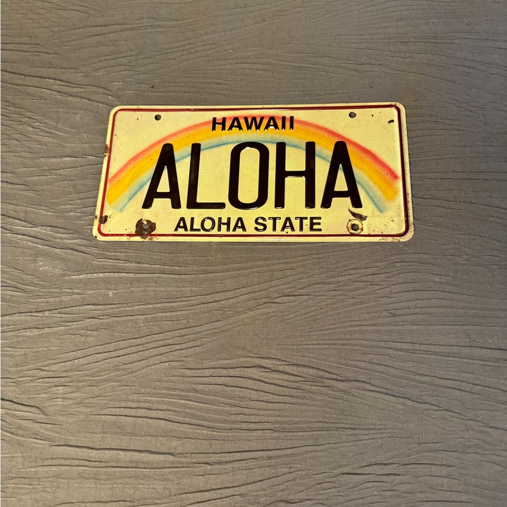 Hawaii Aloha State License Plate
